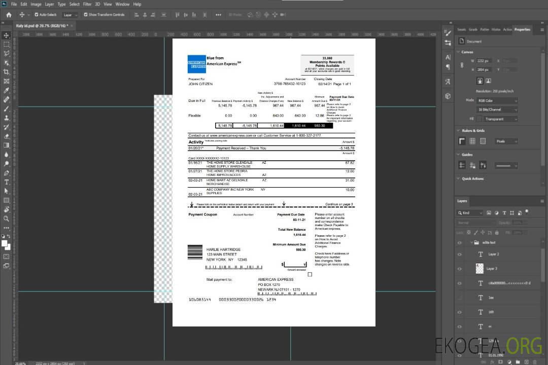 États-Unis New York American Express Bleu Excel template
